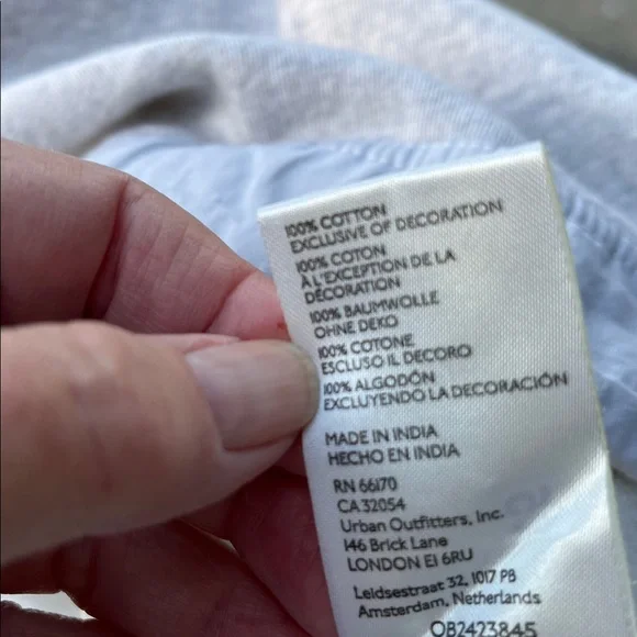 NWT Maeve Big Top Sweatshirt Gray 100% Cotton Ribbon Ties Sweatshirt Roomy XL - Picture 11 of 11